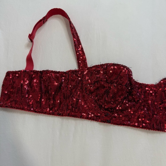 Dolce & Gabbana Red Sequin Balconette Bra - Picture 7 of 17